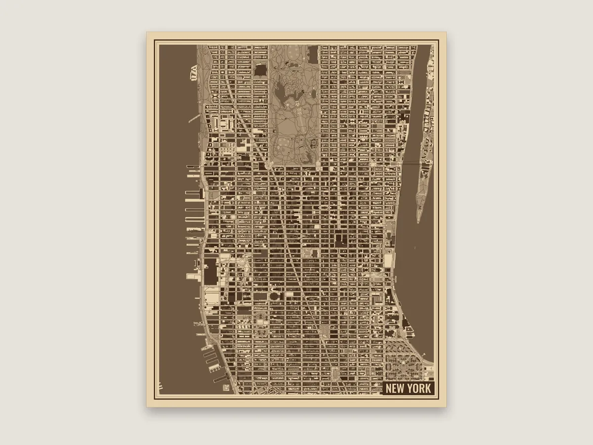 Manhattan, 8 × 10 in plaque