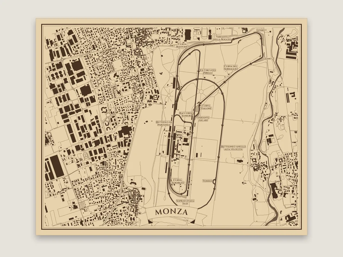 Monza, 8 × 10 in plaque