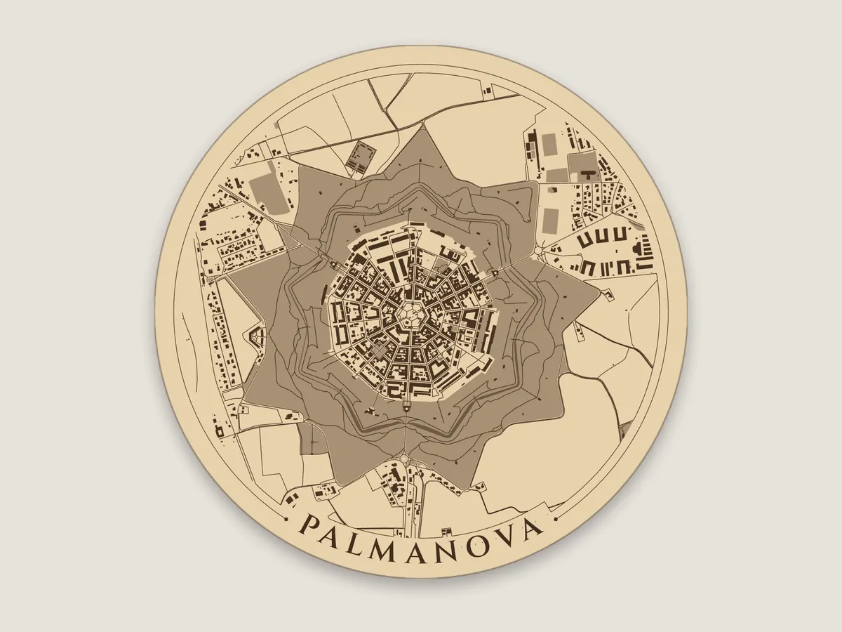 Palmanova, star fort coaster