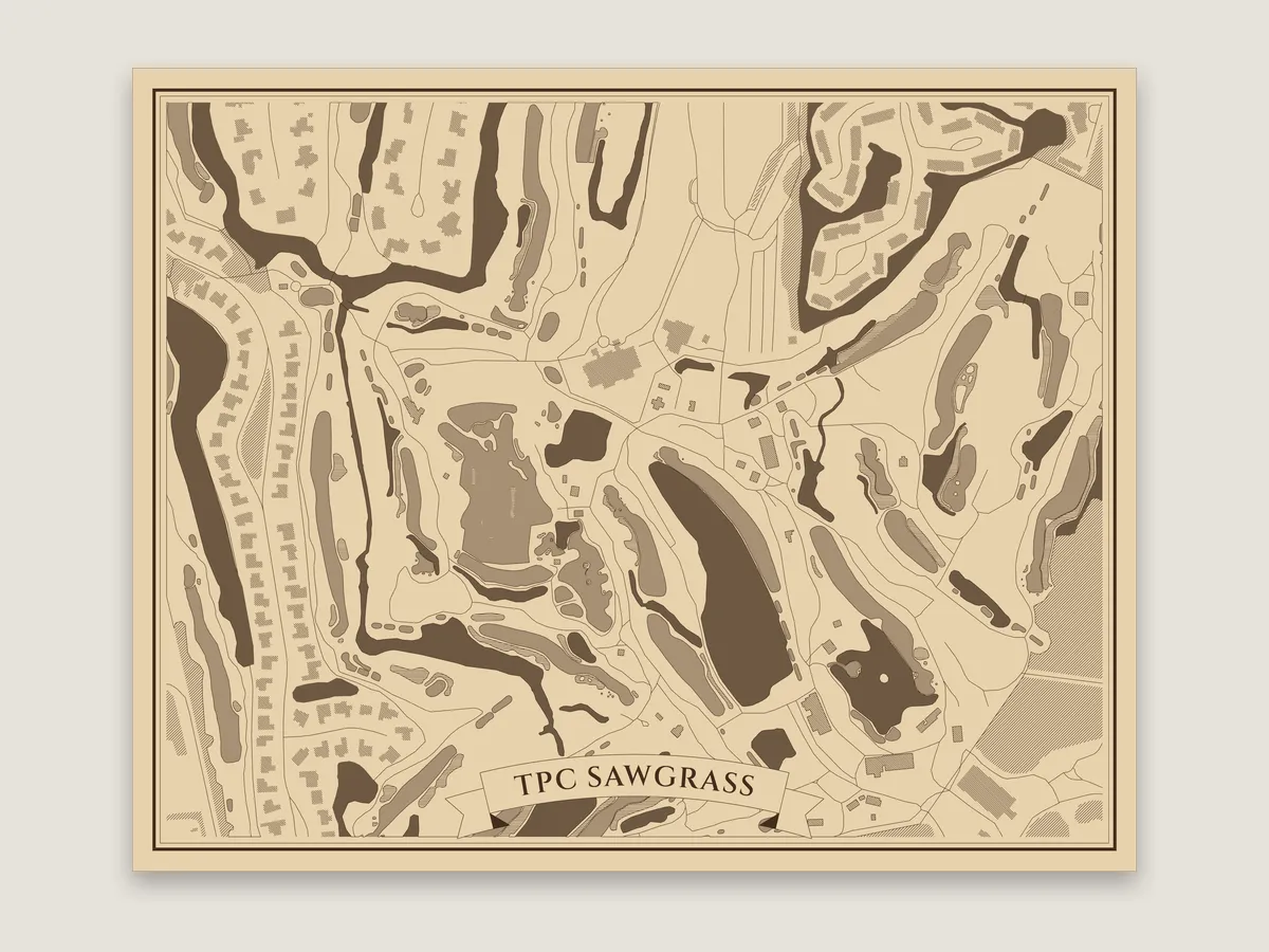TPC Sawgrass, 8 × 10 in plaque