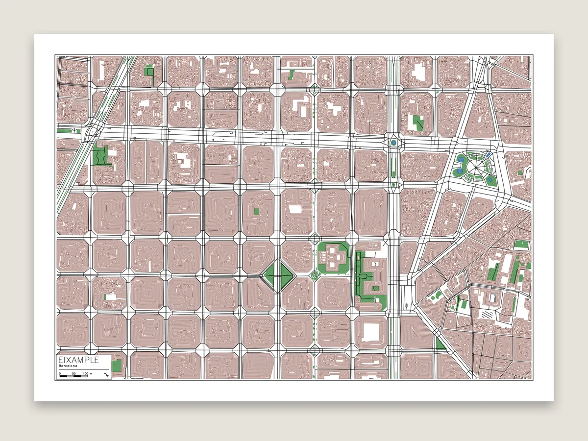 Eixample blocks as mazes