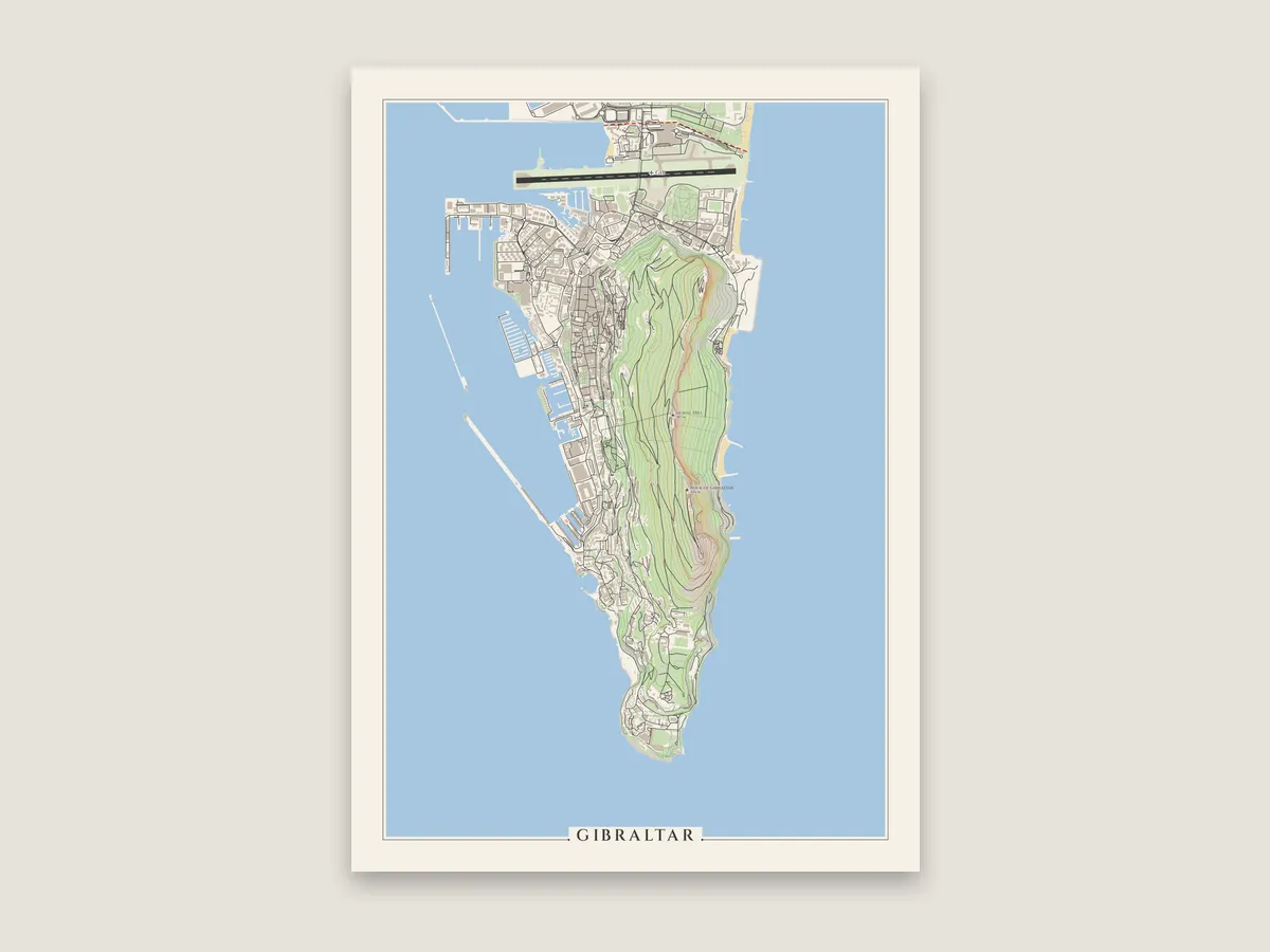 Gibraltar, runway and Rock