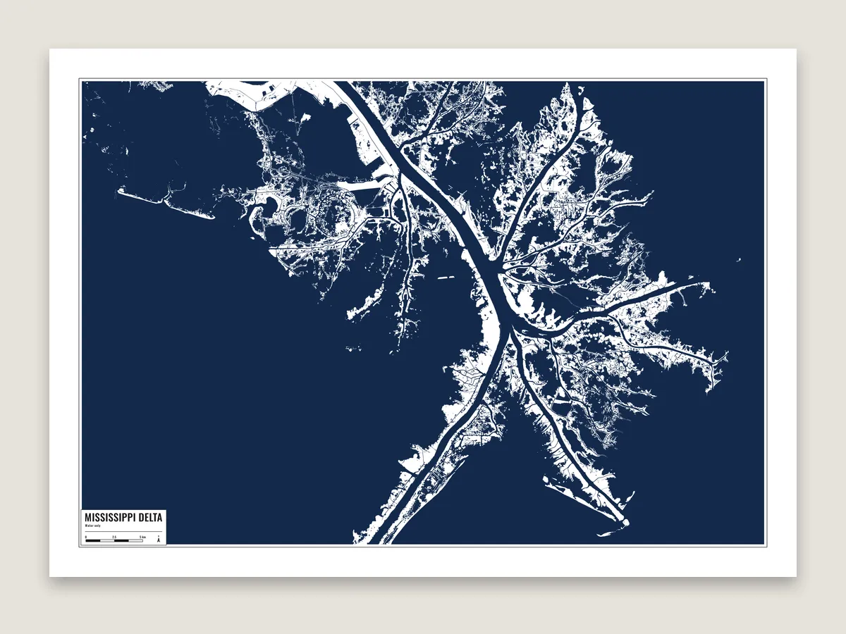 Mississippi delta, water only